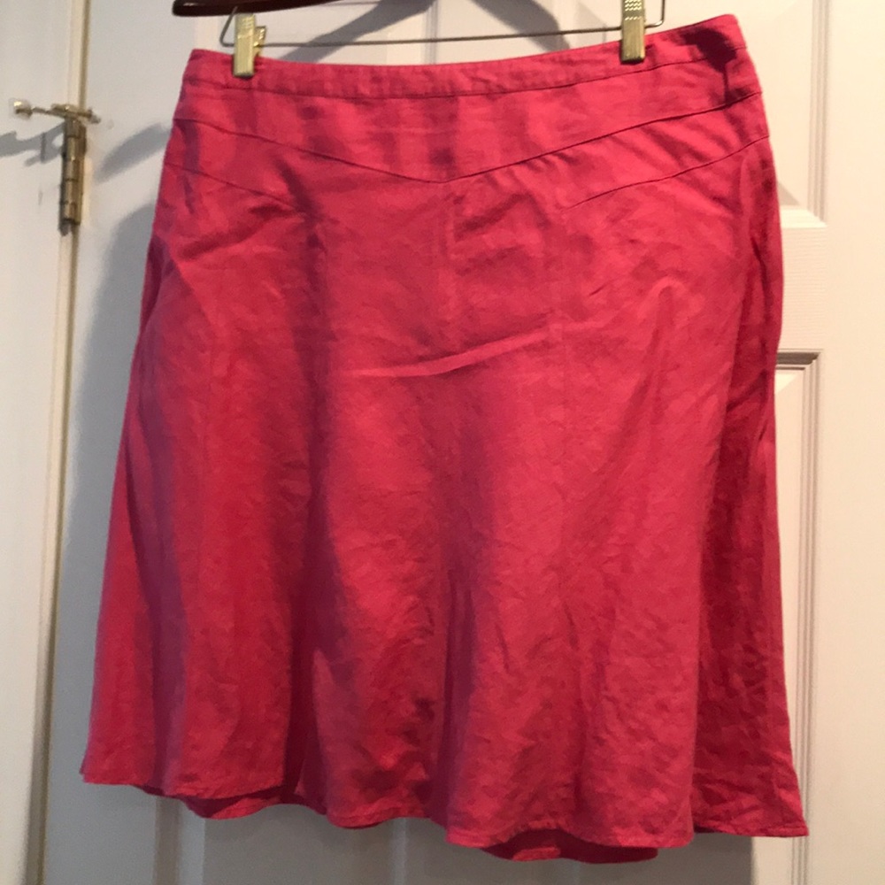 Loft Pink Linen Skirt